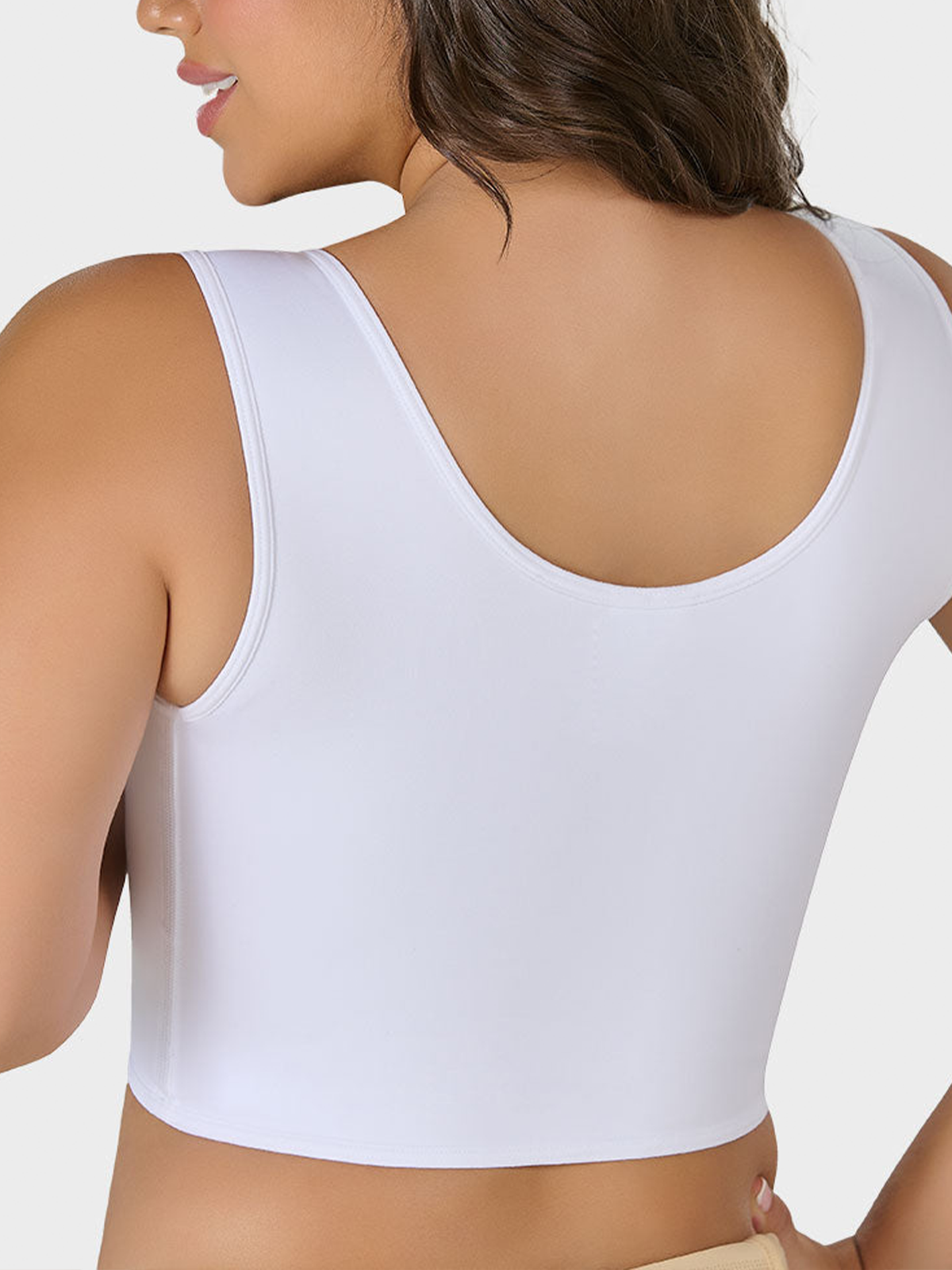 Brasier moldeador con ganchos y tiras anchas para mujer