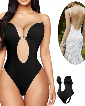 Fajas sin espalda de talla grande para mujer, sujetador integrado, moldeador de cuerpo, ropa moldeadora de entrepierna abierta sin costuras