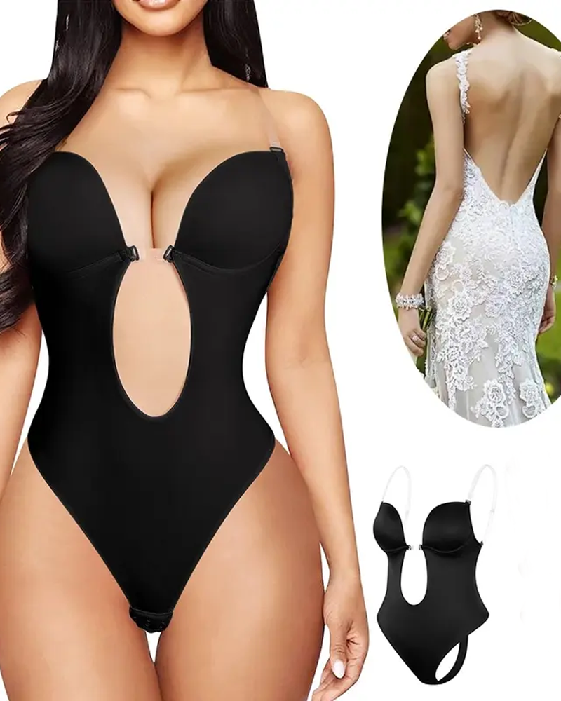 Fajas sin espalda de talla grande para mujer, sujetador integrado, moldeador de cuerpo, ropa moldeadora de entrepierna abierta sin costuras