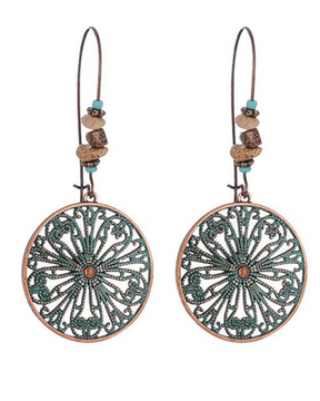 Pendientes huecos redondos vintage
