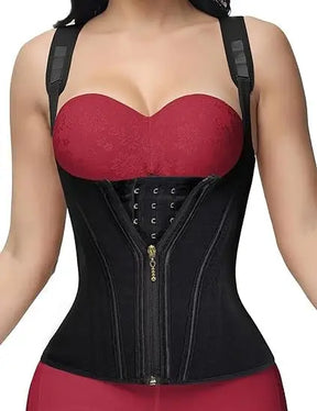 Entrenador de cintura para mujer, corsé, chaleco moldeador de cuerpo, recortador, camiseta sin mangas, faja deportiva con huesos de acero