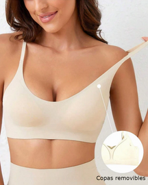 Brasier sin costuras de color liso para mujer