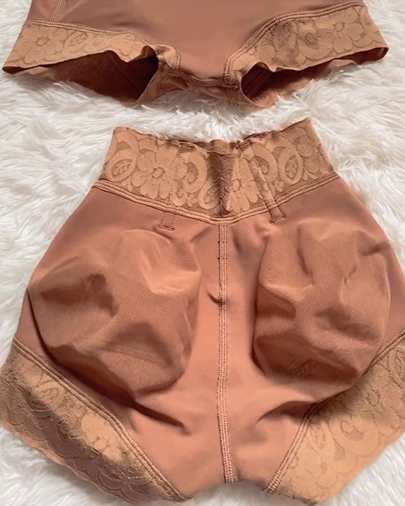Pantalones cortos invisibles de cintura baja sin costuras que controlan el abdomen y realzan los glúteos