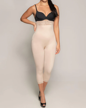Faja de control de barriga de pierna larga y cintura alta