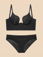 Liftup low back plunge bra brasier con relleno ligero que realza el escote ropa interior
