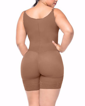Body moldeador de cuerpo con busto abierto para mujer, ropa moldeadora con cremallera, Faja de compresión adelgazante con correas