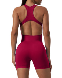 Mono sin costuras de una pieza para yoga, ajustado, elástico, para levantamiento de cadera