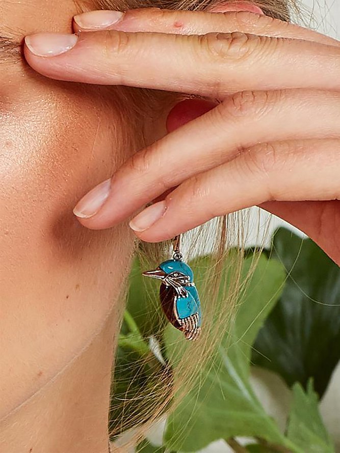 Pendientes de aleación de pájaro vintage