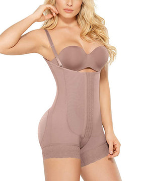 Fajas de control de barriga de busto abierto para mujeres postparto body shaper post liposucción body hook and eye pérdida de peso cintura alta flatten abdomen fajas