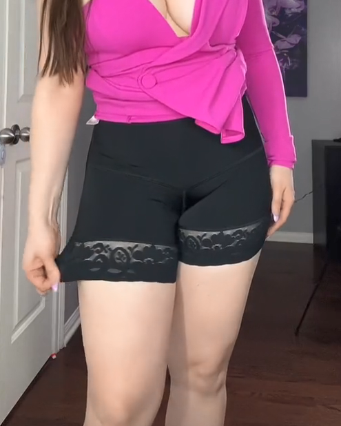 Shorts de tiro alto sin costuras para levantamiento de glúteos
