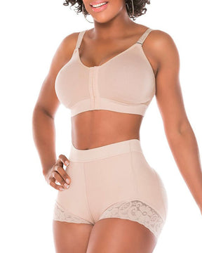 Fajas moldeadoras de cintura alta para mujer con control de barriga y encaje