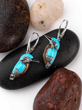 Pendientes de aleación de pájaro vintage