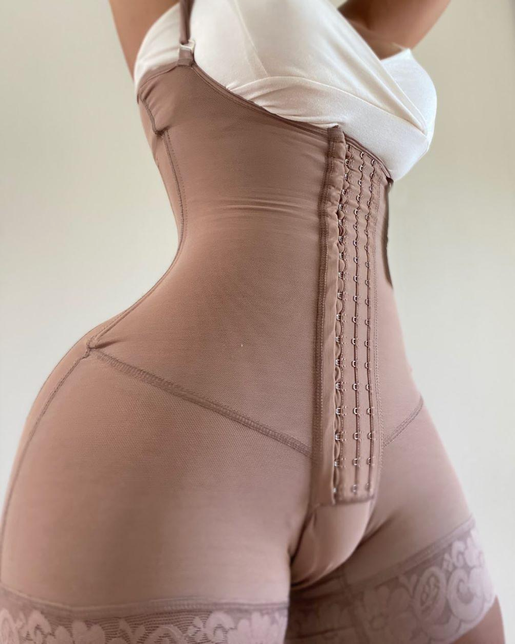 Corsé adelgazante de cintura apretada levantamiento de glúteos busto abierto control de abdomen fajas ojo y gancho body entrepierna abierta