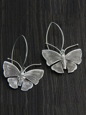 Pendientes de mariposa simples retro