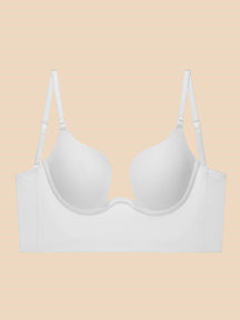 Liftup low back plunge bra brasier con relleno ligero que realza el escote ropa interior