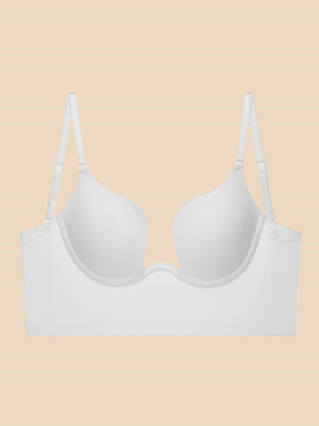 Liftup low back plunge bra brasier con relleno ligero que realza el escote ropa interior