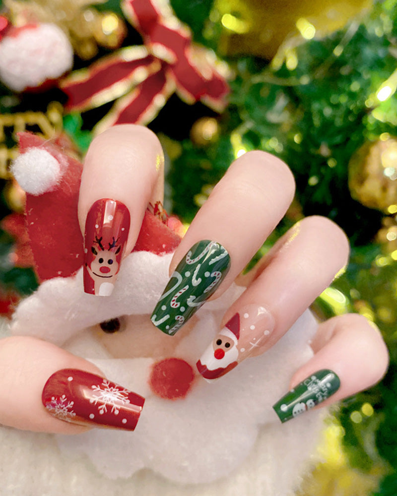 Dibujos Animados De Navidad Lindo Con Uñas