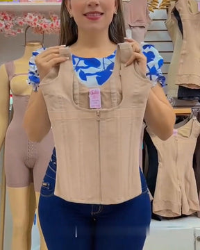 Chaleco moldeador de corsé para mujer, cinturón deportivo de hueso de acero
