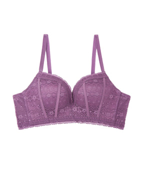 Nuevo conjunto de ropa interior de encaje fino sin anillo de acero relación lateral alta