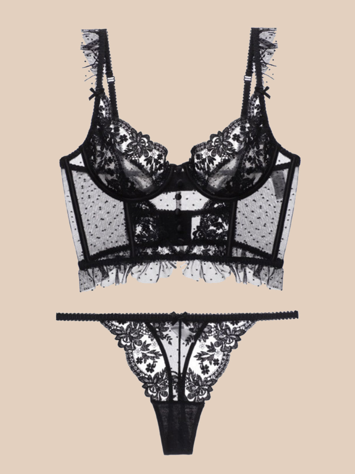 Conjunto de lencería de encaje chloe