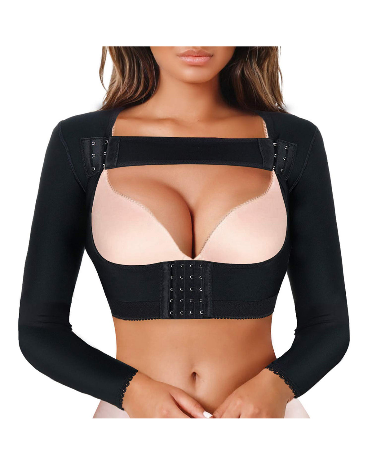 Women Upper Arm Shaper Post Surgical Compression Sleeves Slimmer Tops Posture Corrector Vest Shapewear