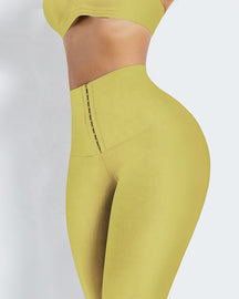 Hooks 3 filas leggings con corsé de fitness de cintura alta