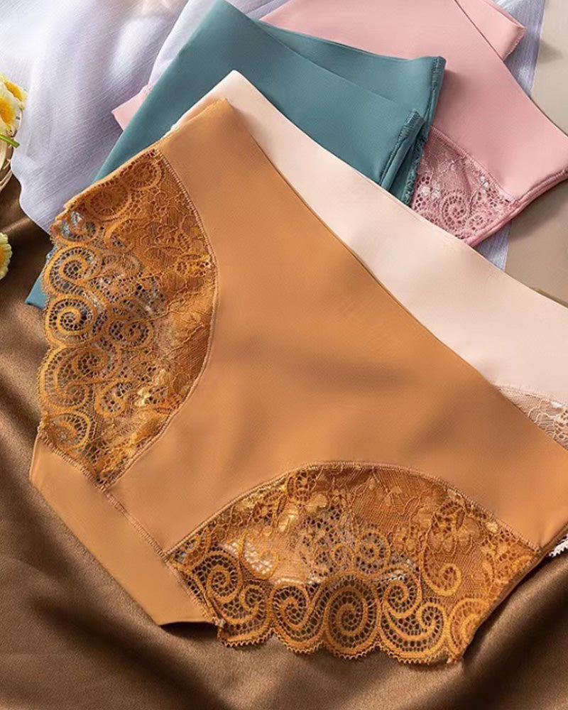 Ropa interior antibacteriana sin costuras de encaje sexy