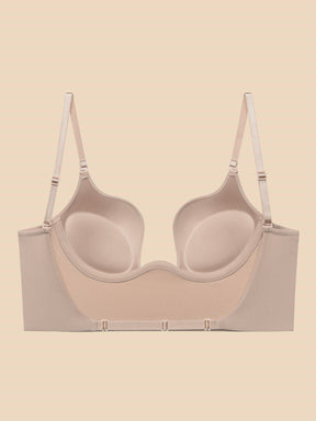 Liftup low back plunge bra brasier con relleno ligero que realza el escote ropa interior