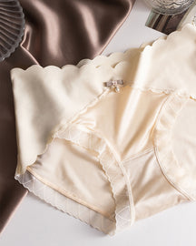 Bragas de encaje sin costuras, sedosas y satinadas