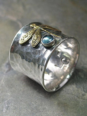 Anillo de aleación de animales de libélula vintage