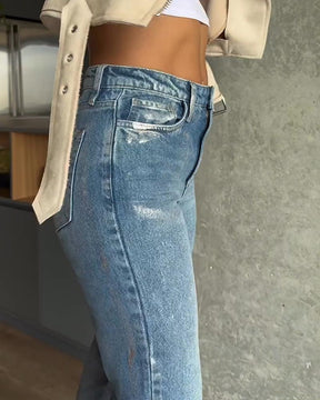 Jeans Cónicos Metálicos