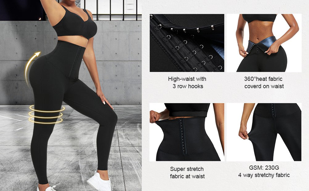 LEGGINGS CON CONTROL DE BARRIGA DE NEOPRENO AZUL