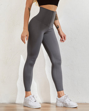Hooks 3 filas leggings con corsé de fitness de cintura alta