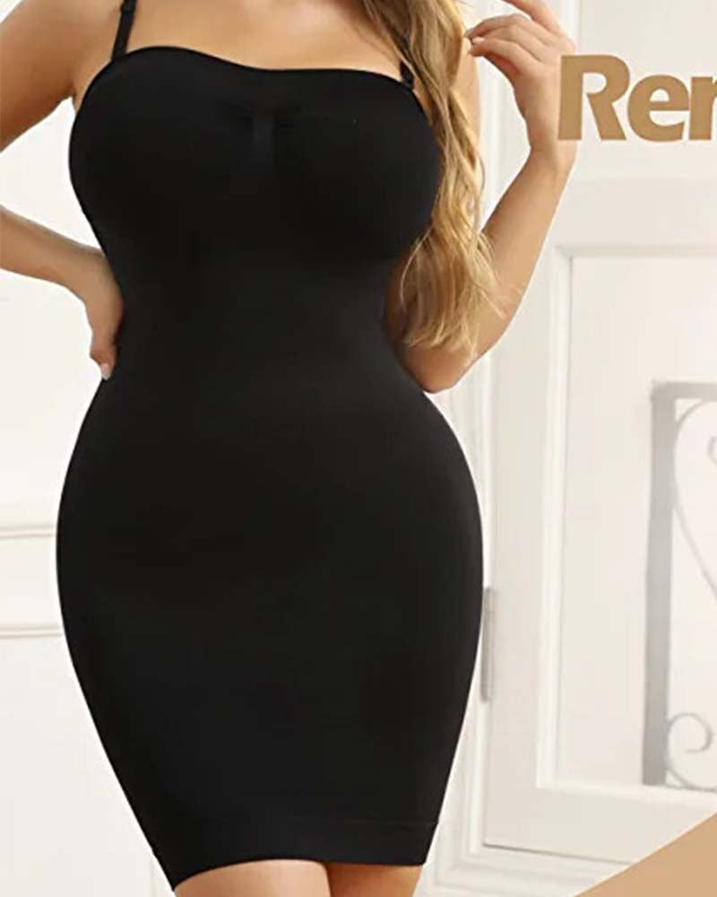 Vestido sin costuras cruzado en la cintura