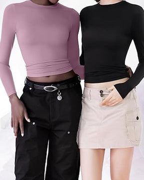 Faja con cuello redondo y mangas largas (preventa)