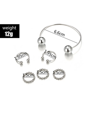 Accesorios De Anillos Aolly Vintage De Moda