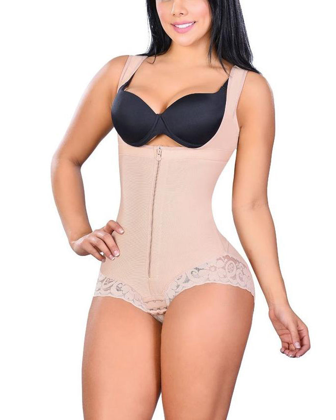 Bragas de compresión moldeadoras de cuerpo con correas gruesas y espalda alta - Línea de alta compresión