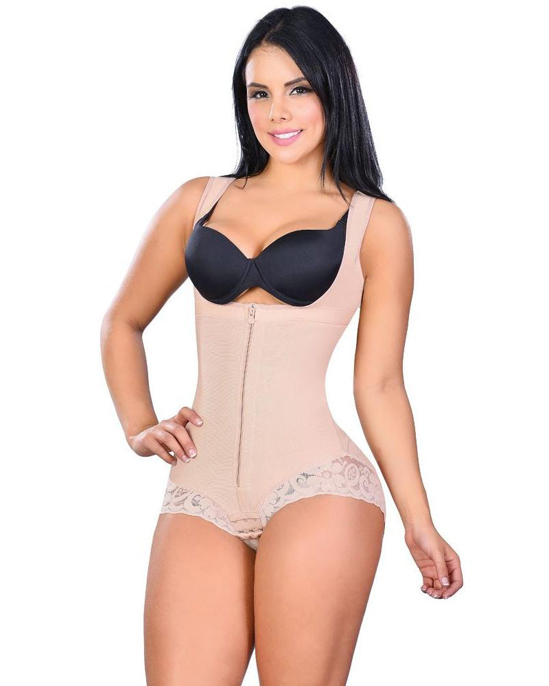 Bragas de compresión moldeadoras de cuerpo con correas gruesas y espalda alta - Línea de alta compresión