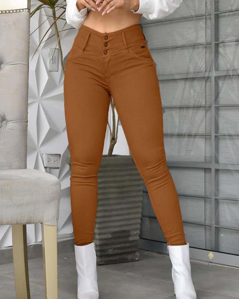 Leggings casuales de cintura alta