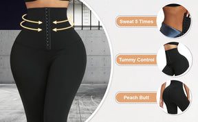 LEGGINGS CON CONTROL DE BARRIGA DE NEOPRENO AZUL