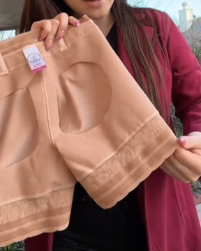 Shorts de tiro alto sin costuras para levantamiento de glúteos
