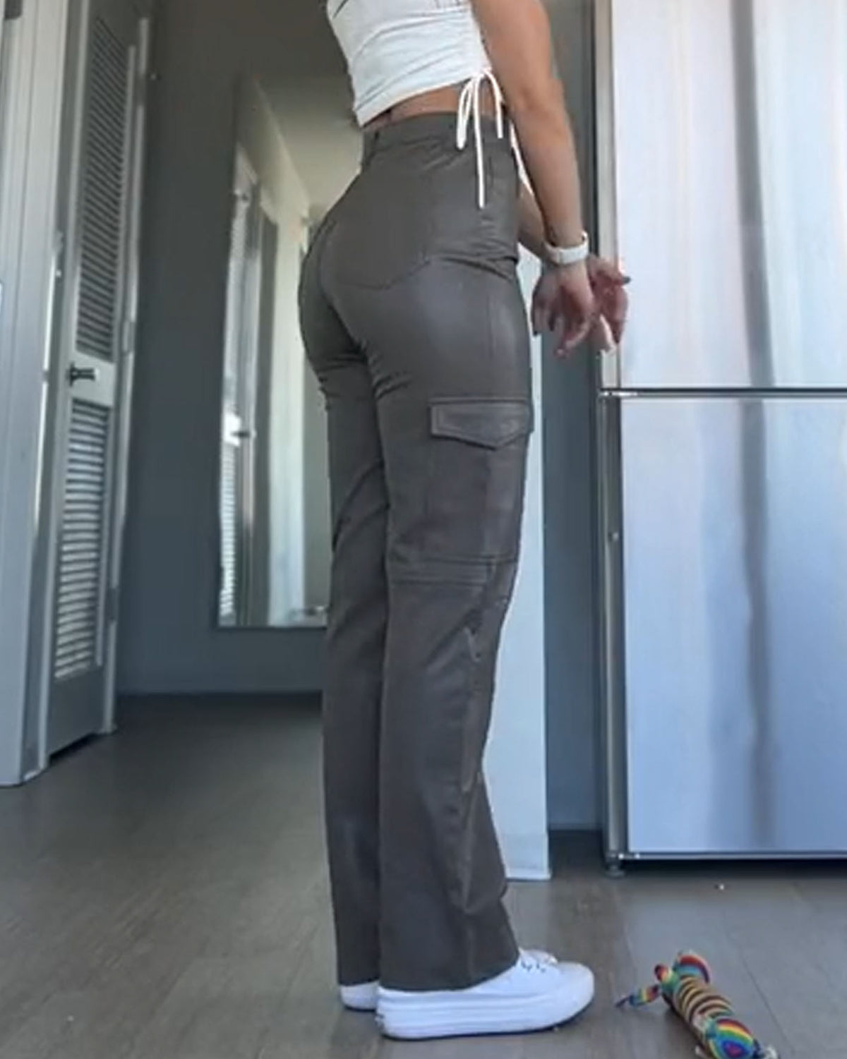 Pantalón Bolsillo Ecopiel
