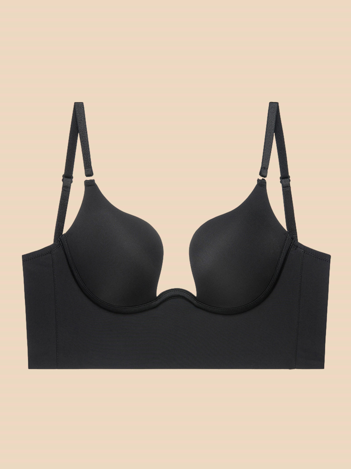 Liftup low back plunge bra brasier con relleno ligero que realza el escote ropa interior