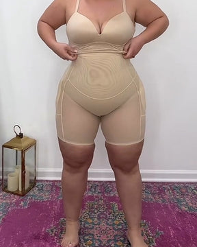 Ropa interior acolchada levantadora de glúteos para mujer, almohadillas para la cadera, pantalones cortos moldeadores, bragas con Control de barriga sin costuras