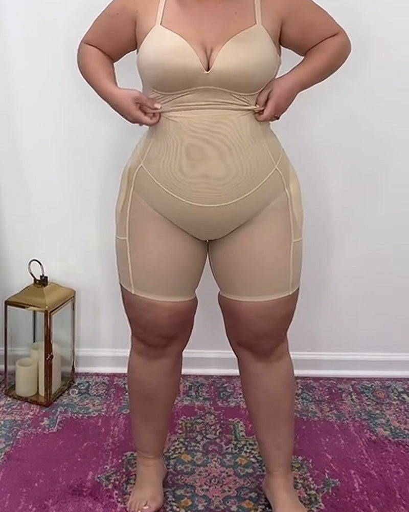 Ropa interior acolchada levantadora de glúteos para mujer, almohadillas para la cadera, pantalones cortos moldeadores, bragas con Control de barriga sin costuras